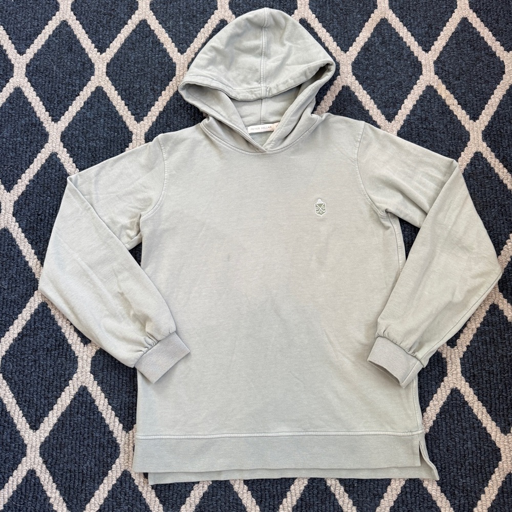Peter Millar Lightweight Long Sleeve Hoodie Women’s XS Truffle Gray